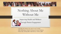 Nothing About Me Without Me - Indian Nurses Association of New York