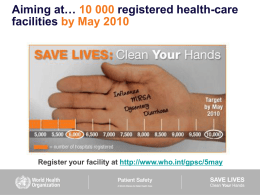 Aiming at… 10 000 registered health