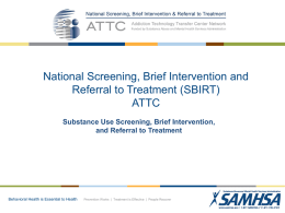 National SBIRT ATTC slide set ppt