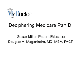 Deciphering Medicare Part D