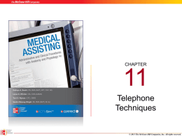 Telephone Techniques - McGraw Hill Higher Education