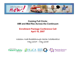 Enrollment Package Conference Call