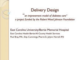 Delivery Design RWJ Disparities Diabetes Project