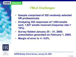 Has your organization experienced challenges administering FMLA