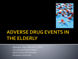 Adverse Drug Reactions & Older Adults with Dr. Patricia Keys