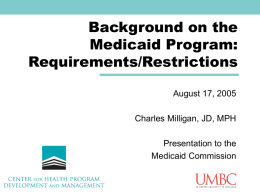 Medicaid - The Hilltop Institute