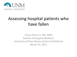 POGOe Post-fall assessment - UNM Hospitalist Wiki / University