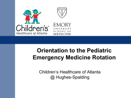 Documentation - Emory University Department of Pediatrics