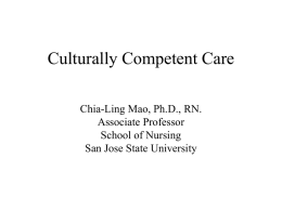 Culturally Competent Care - San Jose State University