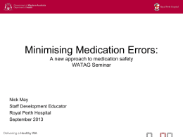 Minimising Medication Errors- A New Direction in Learning [PDF