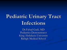 Pediatrics Urinary Tract Infections
