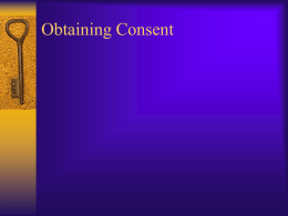 Obtaining Consent - Diabetic Retinopathy