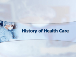 History of Health Care - Marion County Public Schools