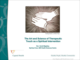 Therapudic Touch - Canadian Association for Spiritual Care