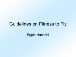 Guidelines on Fitness to Fly