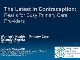 Contraception - MCE Conferences