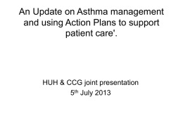 Management of Acute severe asthma