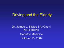 Driving and the Elderly