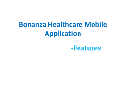 Login Screen – Bonanza Health App