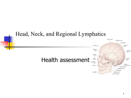 Head, Neck, and Regional Lymphatics