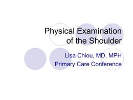 Physical Examination of the Upper Extremity