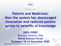 Patents and Medicines: How the system has