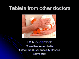 Tablets from other doctors