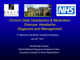 chronic migraine - British Association for the Study of Headache