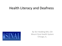 TSID Deaf People`s Health Literacy
