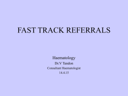 fast track referrals - Walsall Healthcare NHS Trust