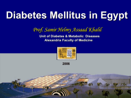 Diabetes Mellitus in Egypt