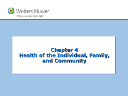 Health of the Individual, Family, and Community