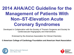 2014 Slide Set - American College of Cardiology