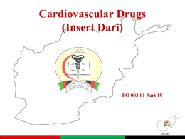 EO 003.01 - Part 19 - Cardiovascular Drugs