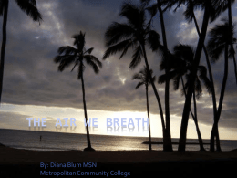 The Air We Breath - Faculty Sites