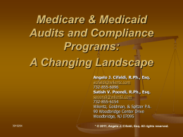 Medicare and Medicaid Fraud, Waste and Abuse