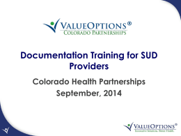 Presentation Title Here - Colorado Health Partnerships