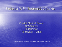 Module II Patients with Traumatic Injuries