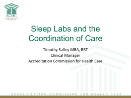 Sleep Labs and the Coordination of Care