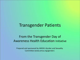 Transgender Patients - Power Point