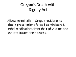 Niemeyer – Oregon`s Death with Dignity Act