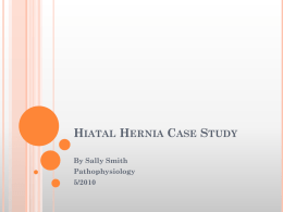 Hiatal Hernia Case Study