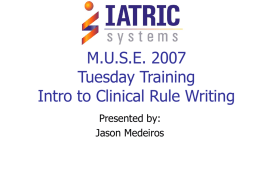 Intro to Clinical Rule Writing