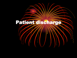 Patient discharge