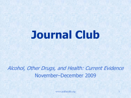 Related Journal Club Presentation