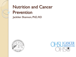 Nutrition and Cancer Prevention