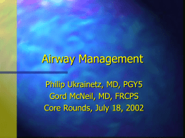 Airway Management - Calgary Emergency Medicine