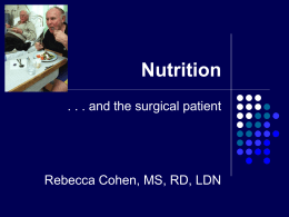 Nutrition and Surgery