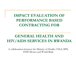impact evaluation of performance based contracting for