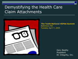 Introduction to Health Care Claim Attachments
